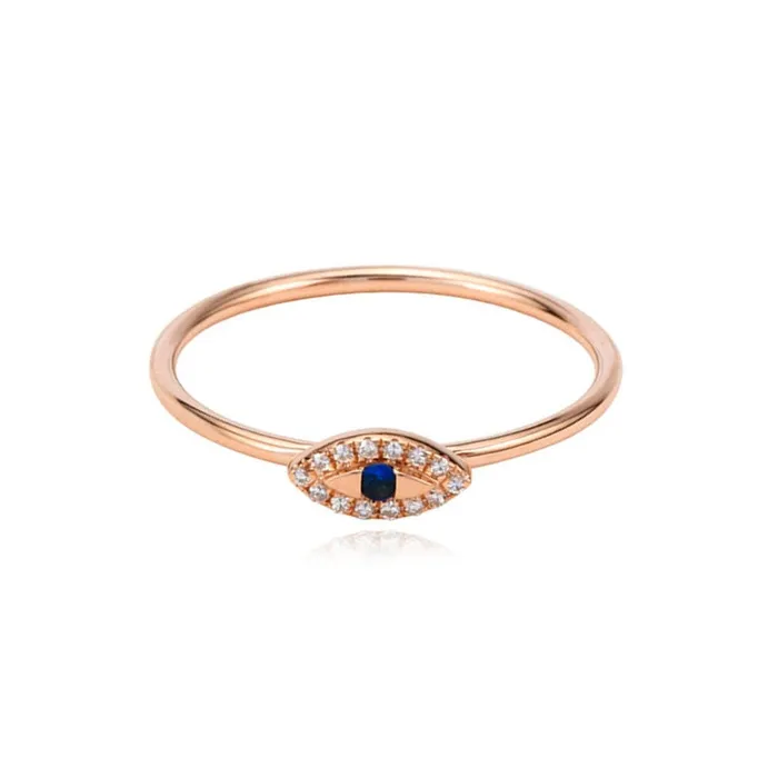 Alev Collection Tiny Evil Eye Ring Rings