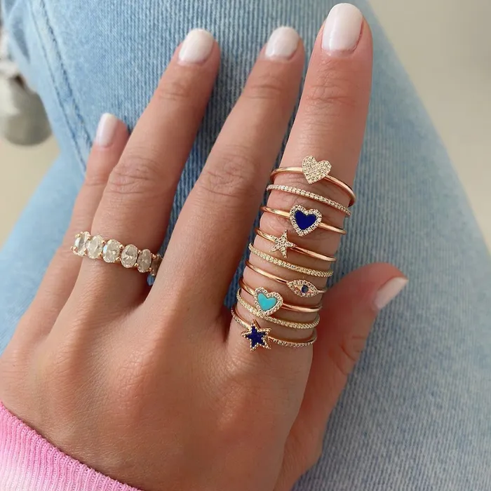 Alev Collection Tiny Evil Eye Ring Rings