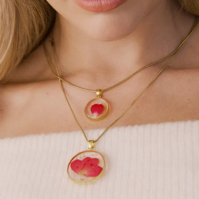 Ashley Jewels Necklaces Birth Month Pressed Flower Keepsake Necklace