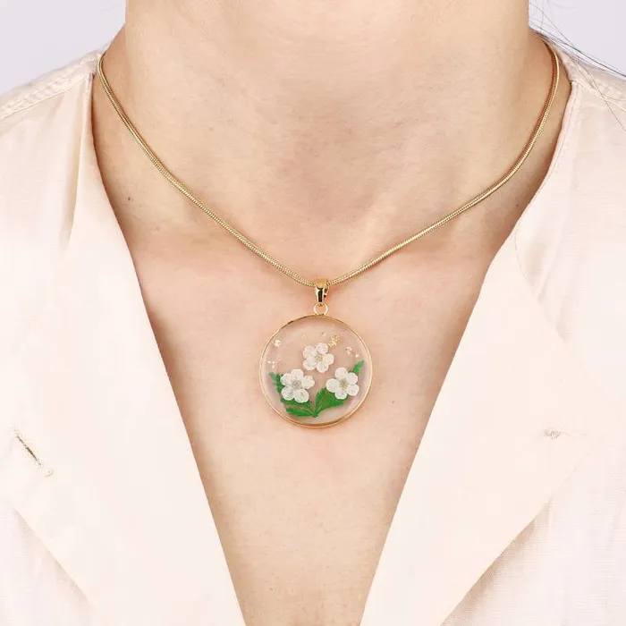 Ashley Jewels Necklaces Birth Month Pressed Flower Keepsake Necklace
