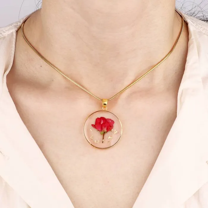 Ashley Jewels Necklaces Birth Month Pressed Flower Keepsake Necklace