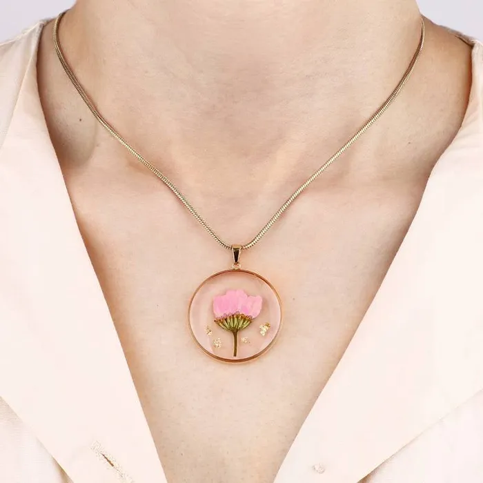 Ashley Jewels Necklaces Birth Month Pressed Flower Keepsake Necklace
