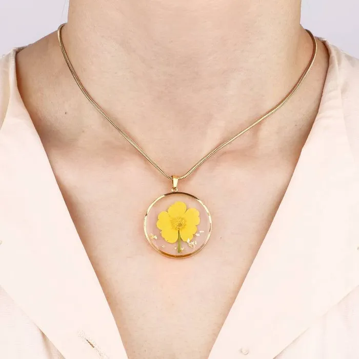 Ashley Jewels Necklaces Birth Month Pressed Flower Keepsake Necklace