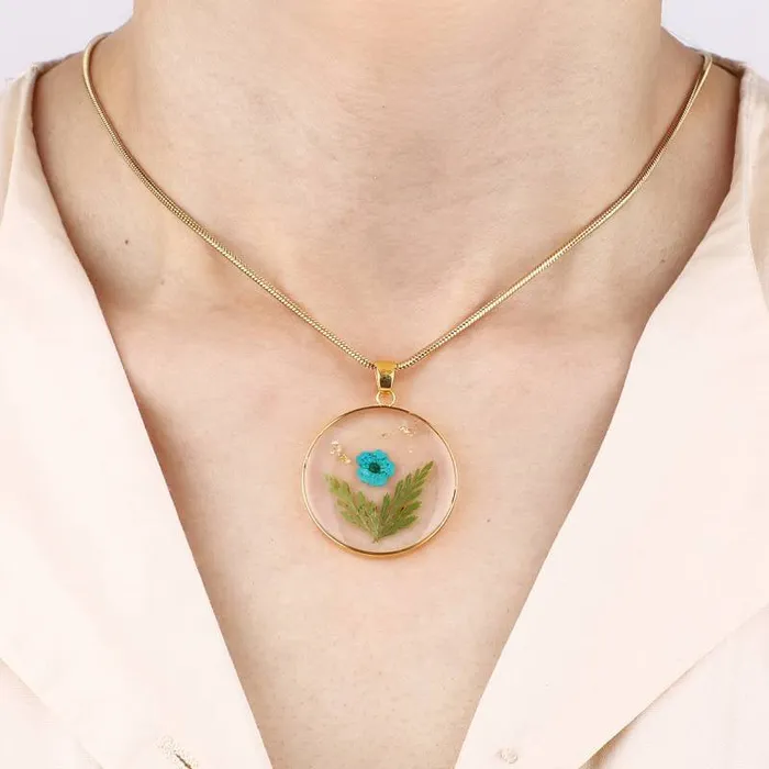 Ashley Jewels Necklaces Birth Month Pressed Flower Keepsake Necklace