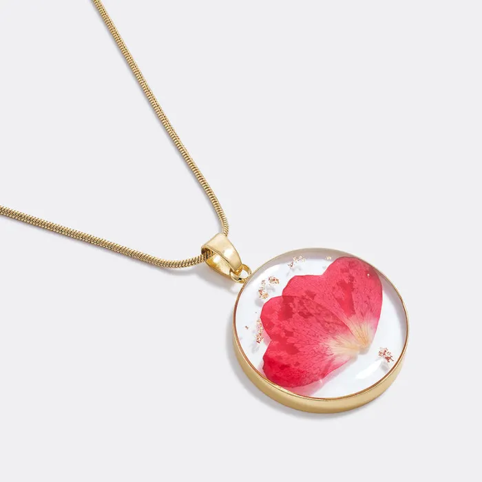 Ashley Jewels Necklaces Birth Month Pressed Flower Keepsake Necklace