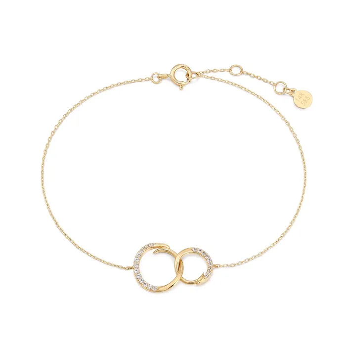 Aurelie Gi Bracelets HARPER White Sapphire Interlinked Swirls Bracelet