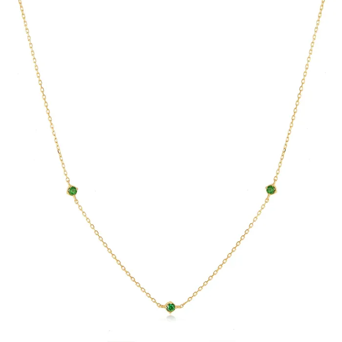Aurelie Gi CARINA Triple Tsavorite Necklace Necklaces