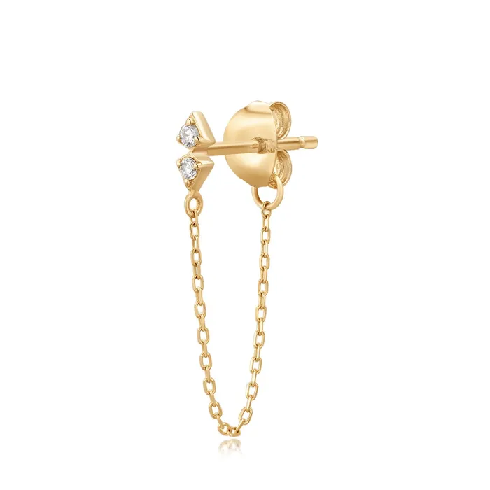 Aurelie Gi Earrings PAISLEY LabGrown Diamond Drop Chain Single Earring