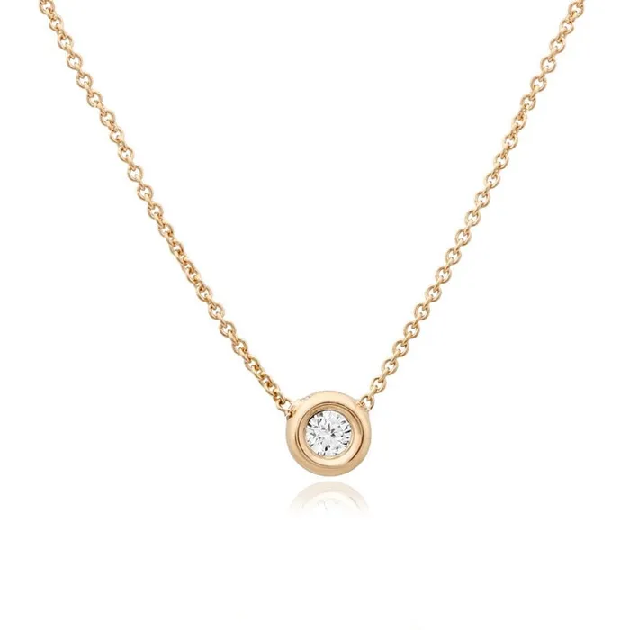 Bezel Diamond Necklace Alev Collection Necklaces