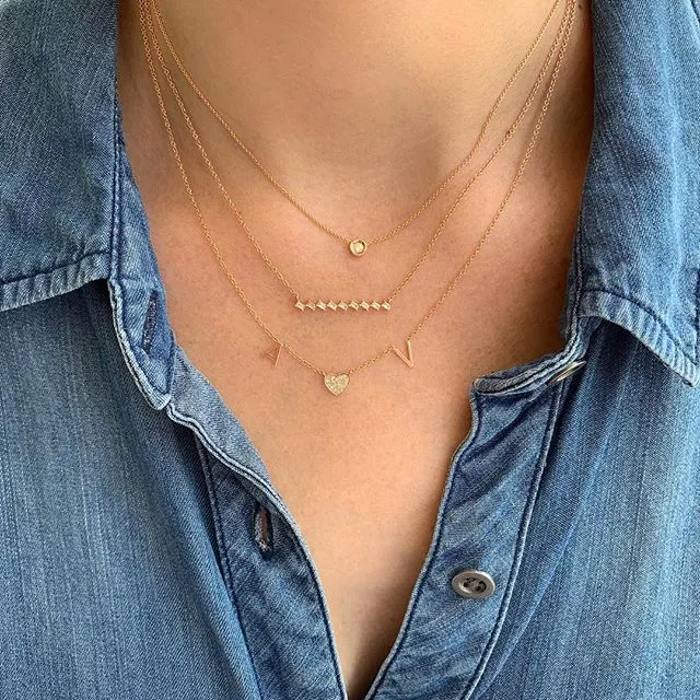 Bezel Diamond Necklace Alev Collection Necklaces