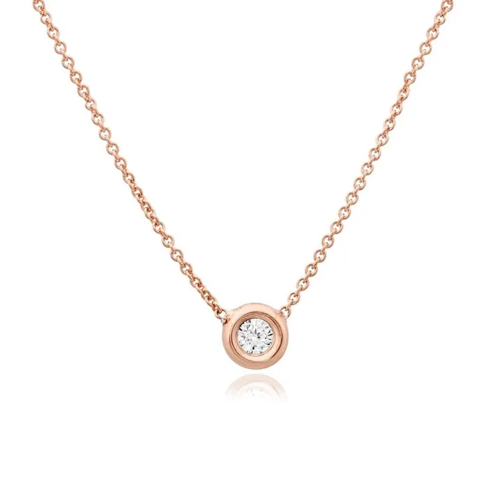 Bezel Diamond Necklace Alev Collection Necklaces