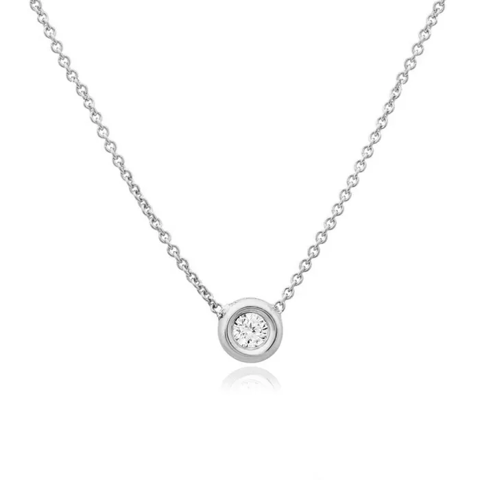 Bezel Diamond Necklace Alev Collection Necklaces