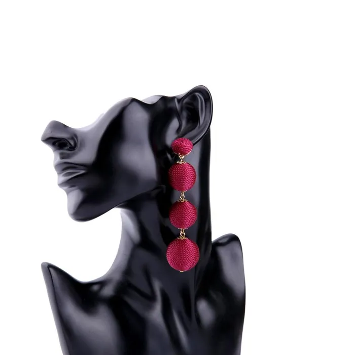 Bohemian POM POM Ball Hanging Long Drop Earrings for Women sparklingselections Earrings Bohemian POM POM Ball Hanging Long Drop Earrings for Women sparklingselections Earrings