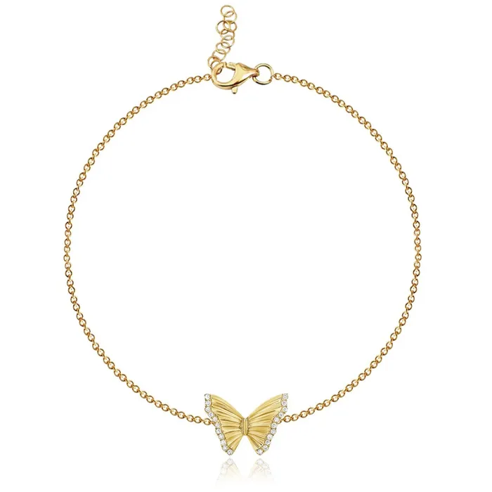 Bracelets Alev Collection Striped Butterfly Pave Bracelet