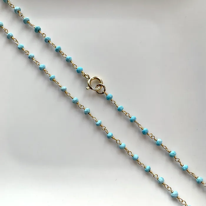 Bracelets Elisa Ilana Turquoise and 18kt Vermeil Bracelet Bracelets Elisa Ilana Turquoise and 18kt Vermeil Bracelet