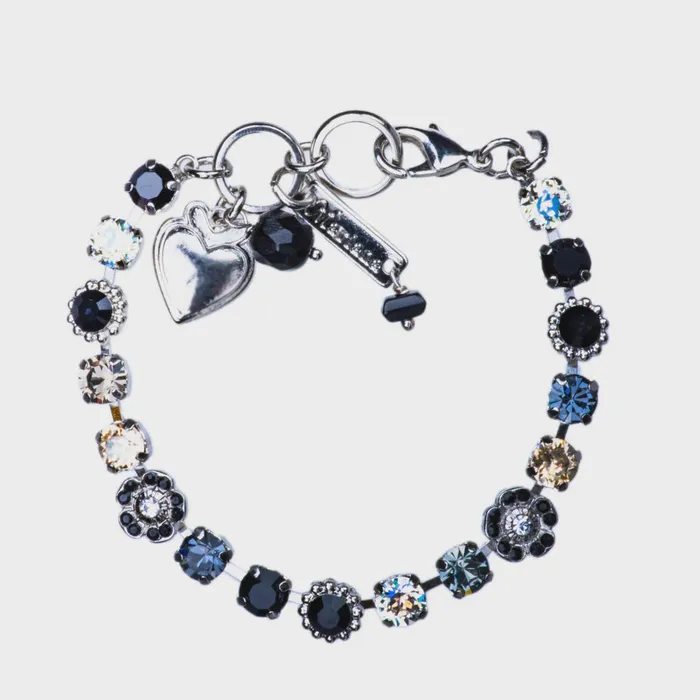 Bracelets Mariana Mariana Black Orchid Flower Cluster Bracelet