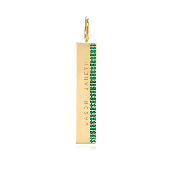 Charm Necklaces Alev Jewelry Side Gemstone Pave Charm