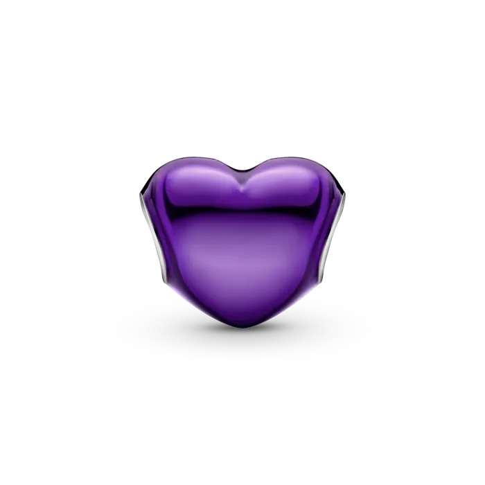 Charm Necklaces Pandora Pandora Metallic Purple Heart Charm Charm Necklaces Pandora Pandora Metallic Purple Heart Charm