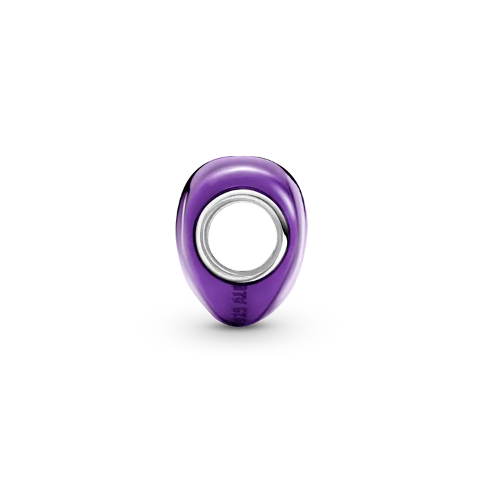 Charm Necklaces Pandora Pandora Metallic Purple Heart Charm Charm Necklaces Pandora Pandora Metallic Purple Heart Charm