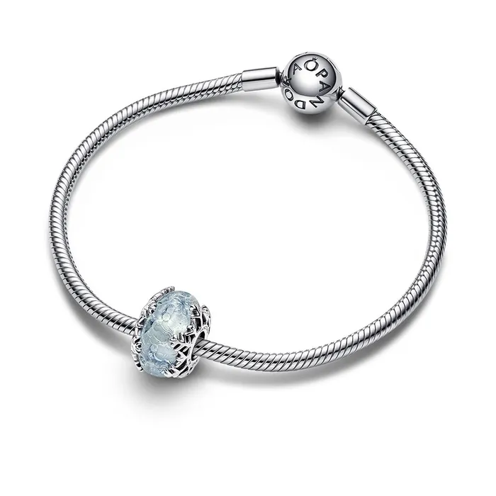 Charm Necklaces Pandora Pandora Winter Blue Snowflake Murano Charm