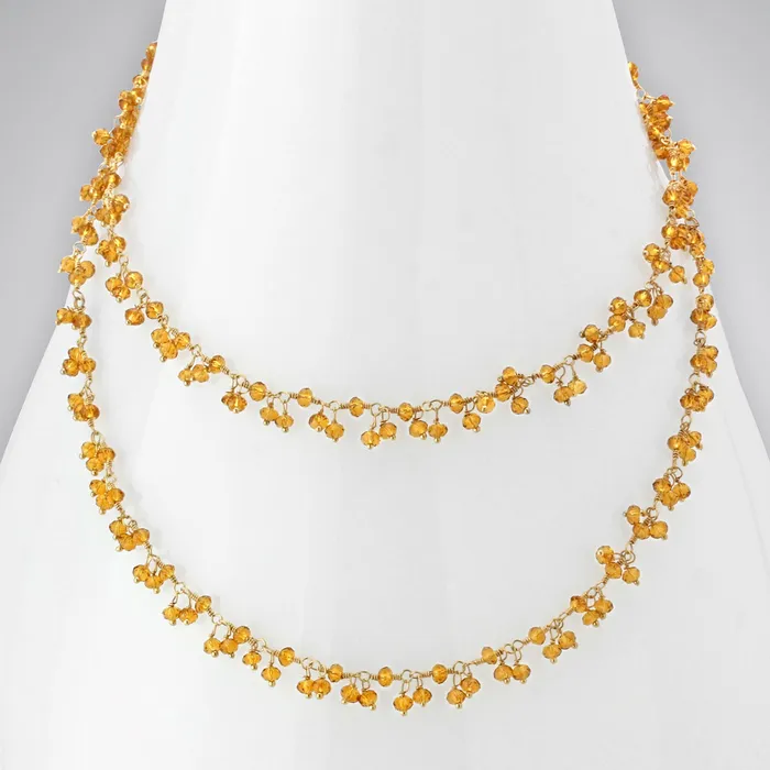Citrine 14KTGF Necklace Elisa Ilana Necklaces