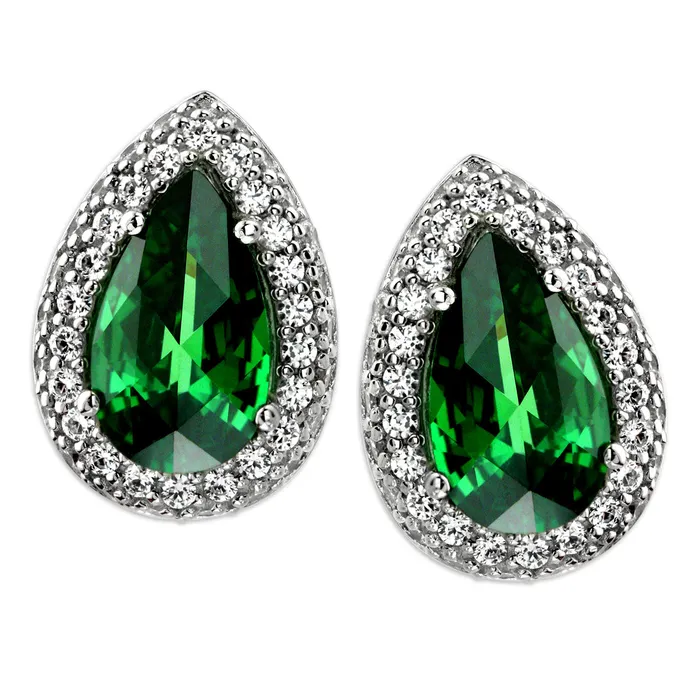 Crislu Earrings Emerald CZ Earrings339882