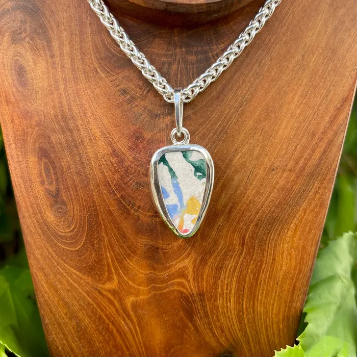 Crucian Gold Necklaces Watercolor Joy Sterling Silver Pendant