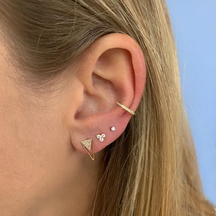 Earrings Alev Collection Trio Diamond Stud Earring