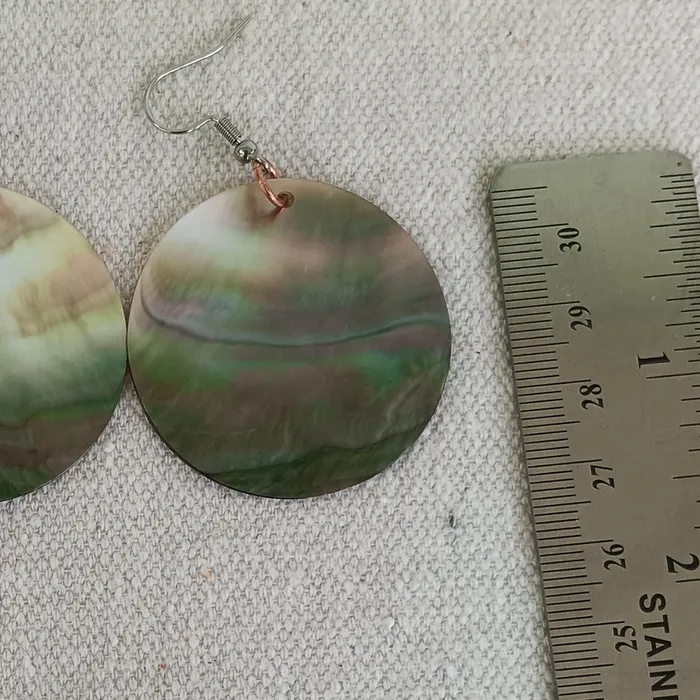 Earrings Cherokee Copper Black Lip Shell Earrings 15