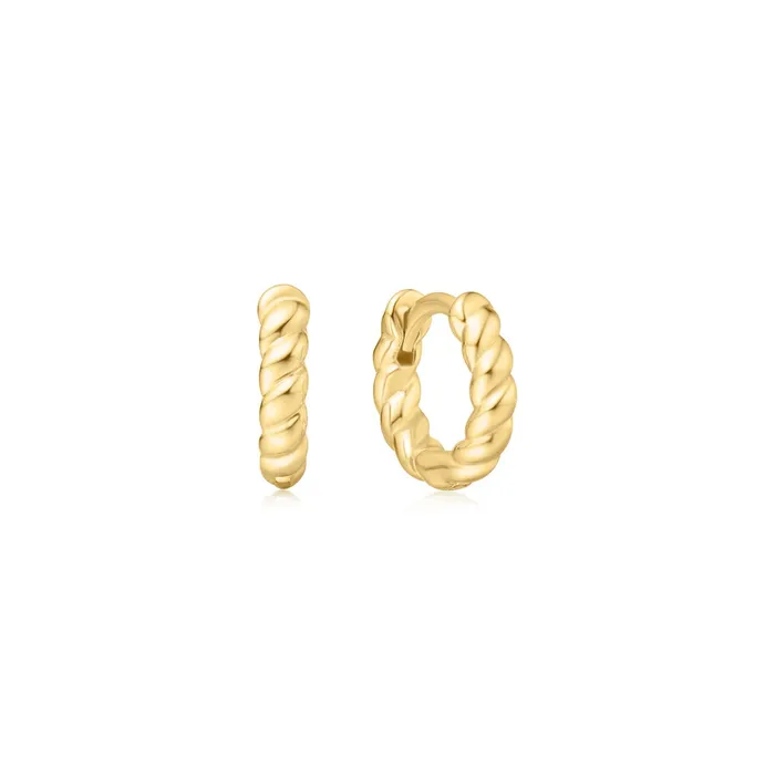 Earrings Chill Voyager Texture Small Huggie Hoop Earrings Ania Haie