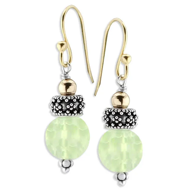 Earrings Elisa Ilana Green Faceted Tourmaline Earrings