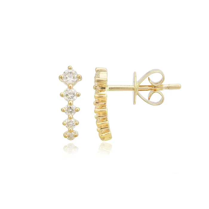 Earrings Five Diamond Climber Earring Alev Collection