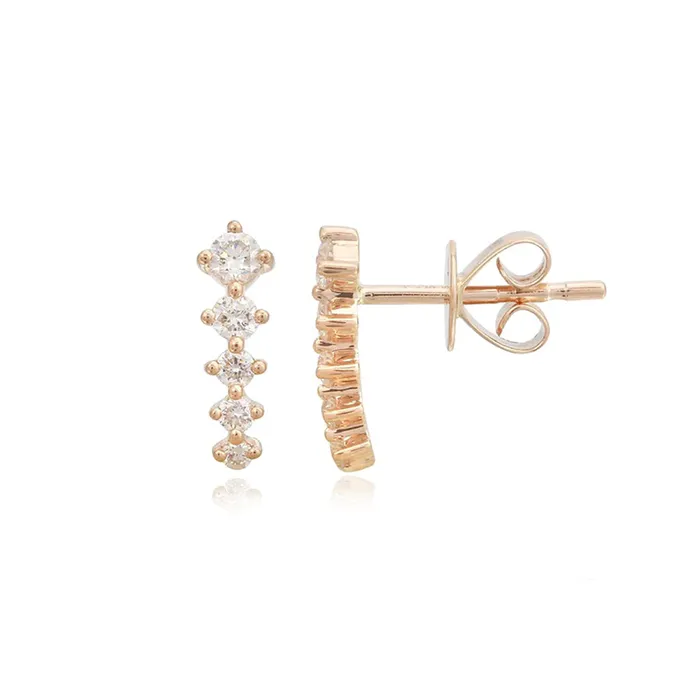 Earrings Five Diamond Climber Earring Alev Collection