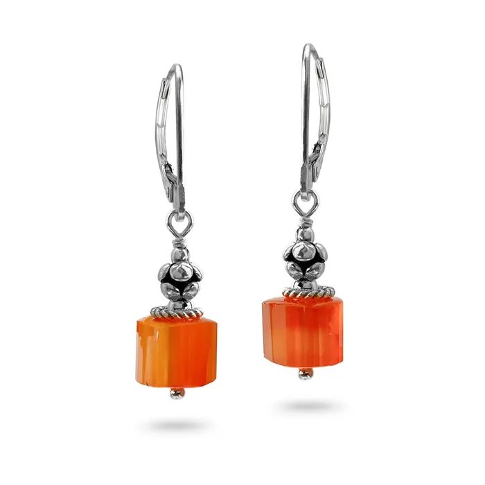 Elisa Ilana Earrings Carnelian Sunrise Drop Earrings