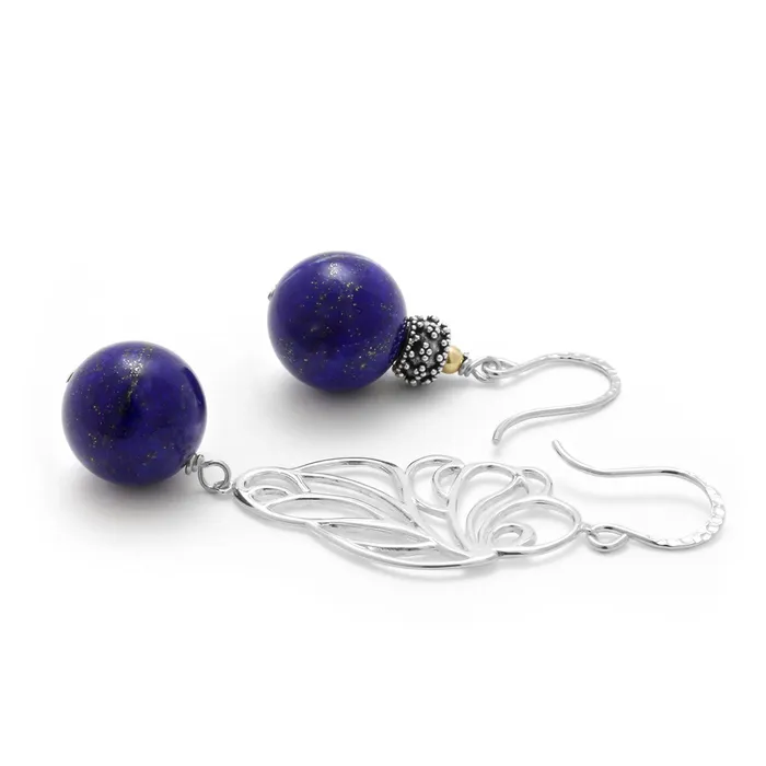 Elisa Ilana Earrings Mismatched Lapis Lazuli Sterling Silver Earrings 210619