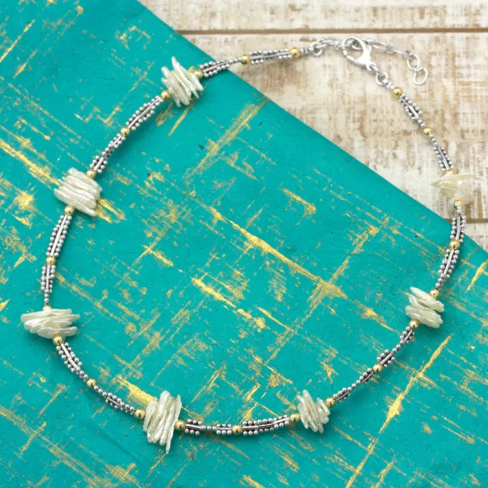 Elisa Ilana Necklaces Stick Pearl Necklace