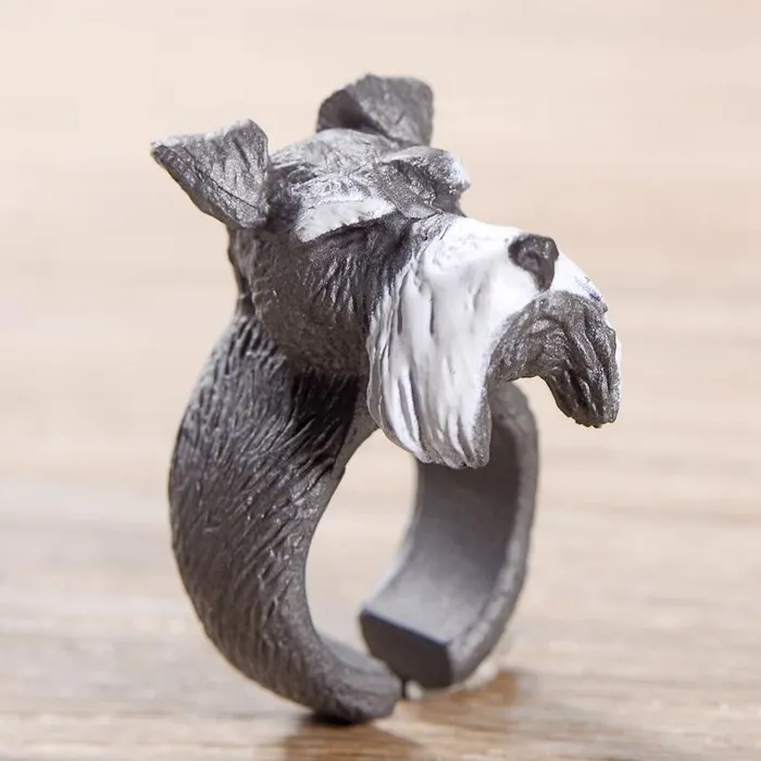 Fashion Gray Dog Animal Finger Ring sparklingselections Rings