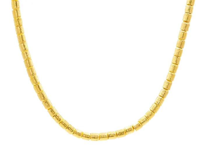 GG GOLD COR Necklaces GURHAN Vertigo Gold SingleStrand Beaded Short Necklace 55mm Hammered Beads GG GOLD COR Necklaces GURHAN Vertigo Gold SingleStrand Beaded Short Necklace 55mm Hammered Beads