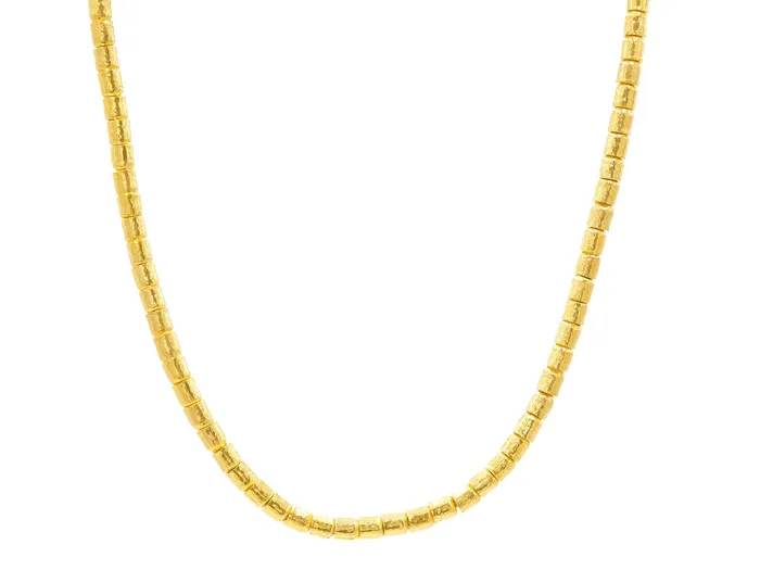 GG GOLD COR Necklaces GURHAN Vertigo Gold SingleStrand Beaded Short Necklace 55mm Hammered Beads GG GOLD COR Necklaces GURHAN Vertigo Gold SingleStrand Beaded Short Necklace 55mm Hammered Beads