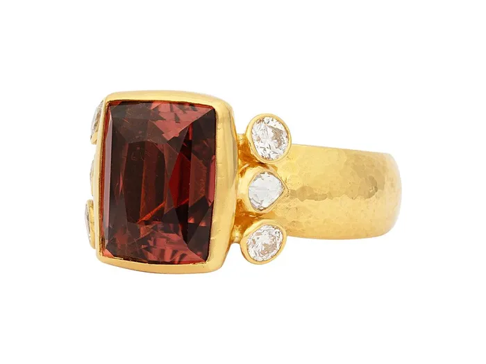 GG GOLD OOAK GURHAN Prism Gold Tourmaline Cocktail Ring 13x11mm Rectangle Rings GG GOLD OOAK GURHAN Prism Gold Tourmaline Cocktail Ring 13x11mm Rectangle Rings