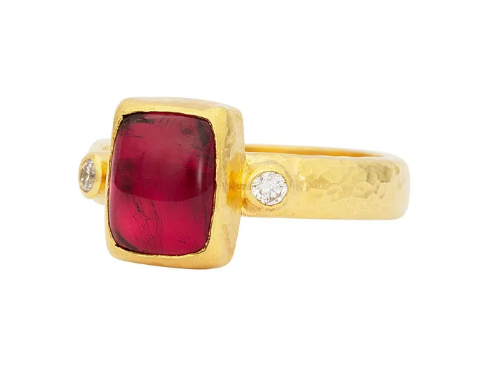 GG GOLD OOAK Rings GURHAN Rune Gold Tourmaline Cocktail Ring 10x8mm Rectangle GG GOLD OOAK Rings GURHAN Rune Gold Tourmaline Cocktail Ring 10x8mm Rectangle