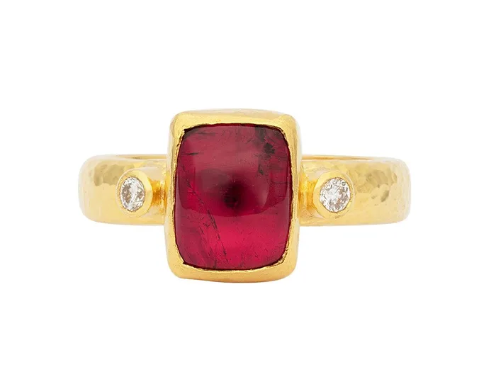 GG GOLD OOAK Rings GURHAN Rune Gold Tourmaline Cocktail Ring 10x8mm Rectangle GG GOLD OOAK Rings GURHAN Rune Gold Tourmaline Cocktail Ring 10x8mm Rectangle