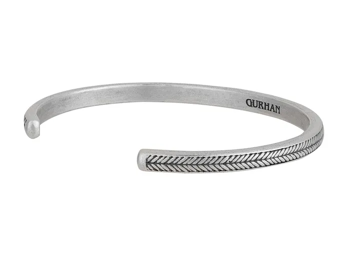 GG SILVER CLS Bracelets GURHAN Mens Sterling Silver Cuff Bracelet Chevron 45mm Wide GG SILVER CLS Bracelets GURHAN Mens Sterling Silver Cuff Bracelet Chevron 45mm Wide