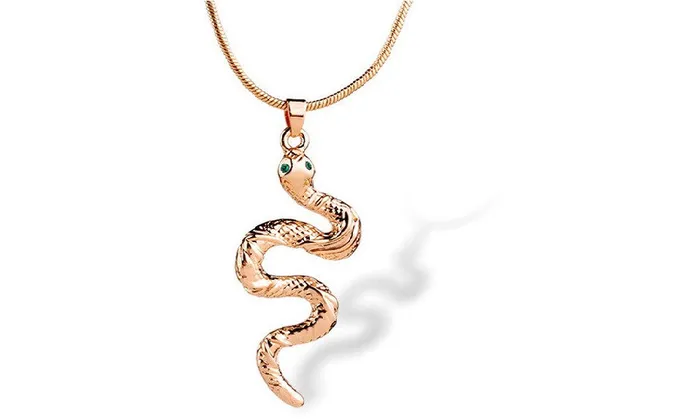 Gold Color Snake Pendant Necklace sparklingselections Necklaces