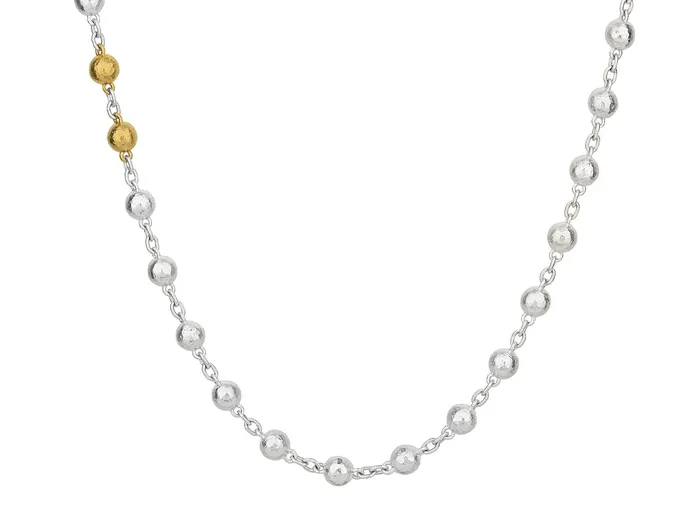 GURHAN Mens Sterling Silver Link Short Necklace 6mm Balls GG SILVER NEW Necklaces GURHAN Mens Sterling Silver Link Short Necklace 6mm Balls GG SILVER NEW Necklaces