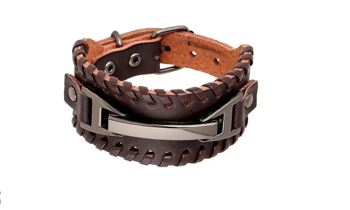 Leather Men Bracelets Punk Handmade Wide Cuff Rope Bracelet sparklingselections Bracelets Leather Men Bracelets Punk Handmade Wide Cuff Rope Bracelet sparklingselections Bracelets