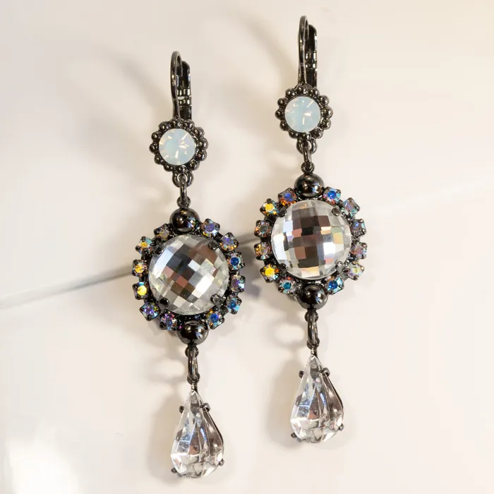 Mariana Mariana Round Halo Dangle Leverback Earrings 2 Earrings Mariana Mariana Round Halo Dangle Leverback Earrings 2 Earrings