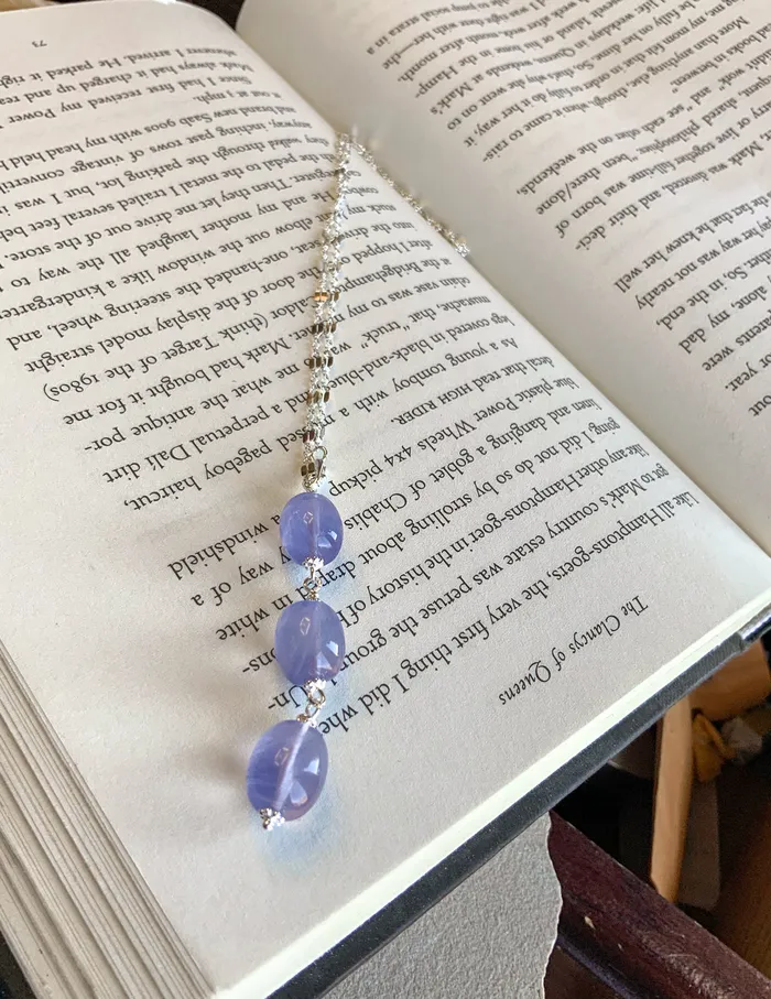 Necklaces Elisa Ilana Lavender Chalcedony in Sterling Silver Necklace
