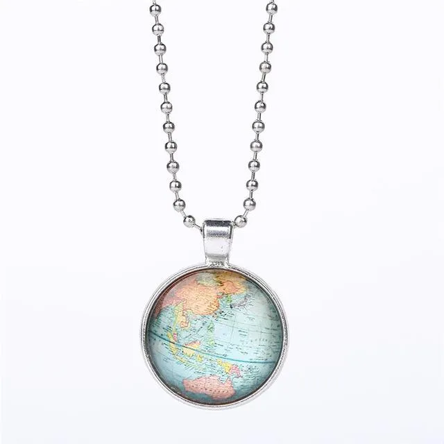 Necklaces Glass Dome Globe Planet Earth World Map Pendant Necklace For Women sparklingselections Necklaces Glass Dome Globe Planet Earth World Map Pendant Necklace For Women sparklingselections