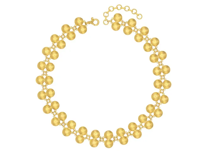 Necklaces GURHAN Spell Gold Diamond All Around Short Necklace 10mm Round Double Lentil Shapes GG GOLD TRAD Necklaces GURHAN Spell Gold Diamond All Around Short Necklace 10mm Round Double Lentil Shapes GG GOLD TRAD